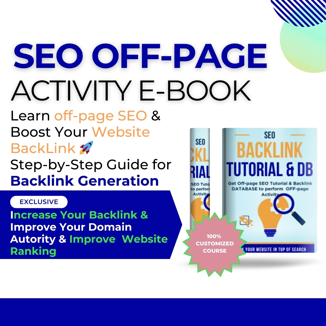 OFF Page SEO Tutorial with  back link creation website database